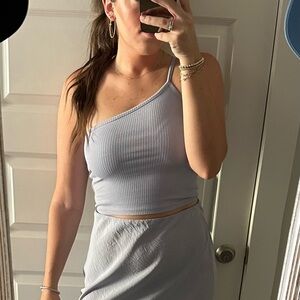 Madewell Lavender Ribbed Top